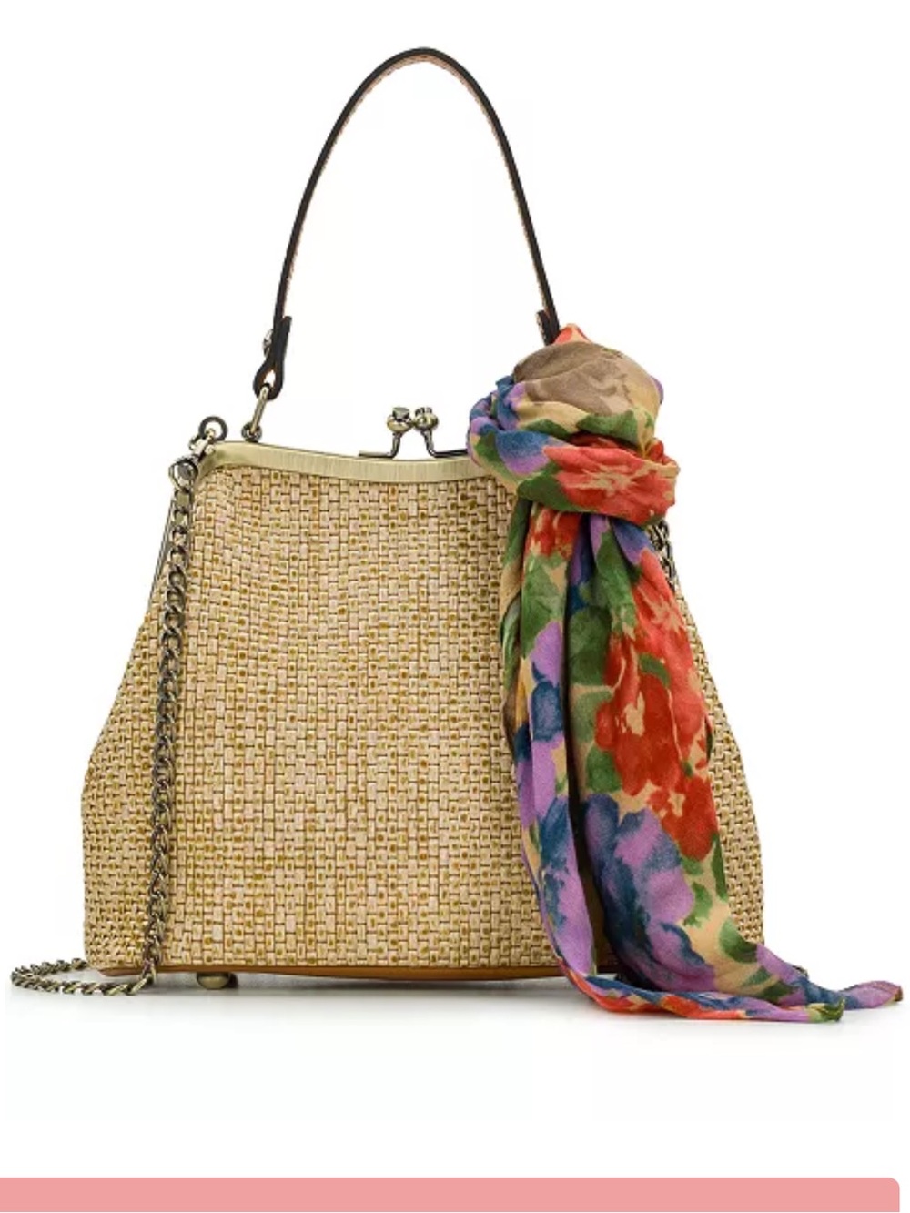 Patricia Nash Laureana Crossbody with Multicolor Floral Scarf NWT